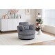 preview thumbnail 37 of 61, Oversized 360 Degreed Swivel Accent Chair Modern Soft Plush Corduroy Round Barrel Chair for Living Room Bedroom with Pillows