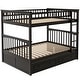 preview thumbnail 86 of 86, Full or Twin Bunk Bed with Safety Guardrail & 2 Storage Drawers, Convertible Beds Wood Slat Support Bunk Bed
