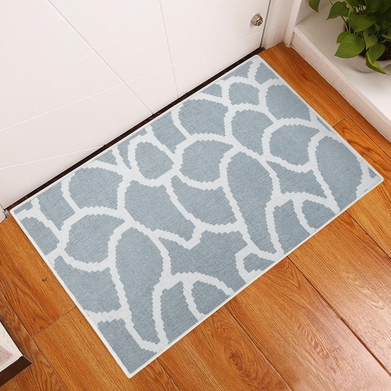Sussexhome Heavy Duty Ultra Thin Non Slip Washable Cotton Indoor Rug - 2' x 3' - Gray