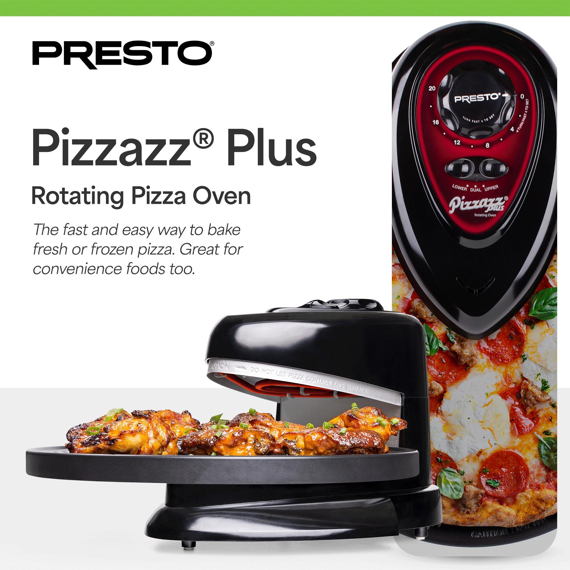 Presto Pizzazz Plus Rotating Pizza Oven, Bake 7-12