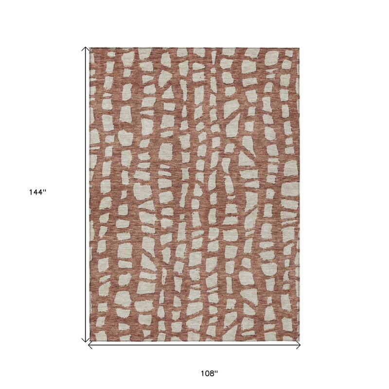 HomeRoots Abstract Transitional Rectangle Outdoor Rug