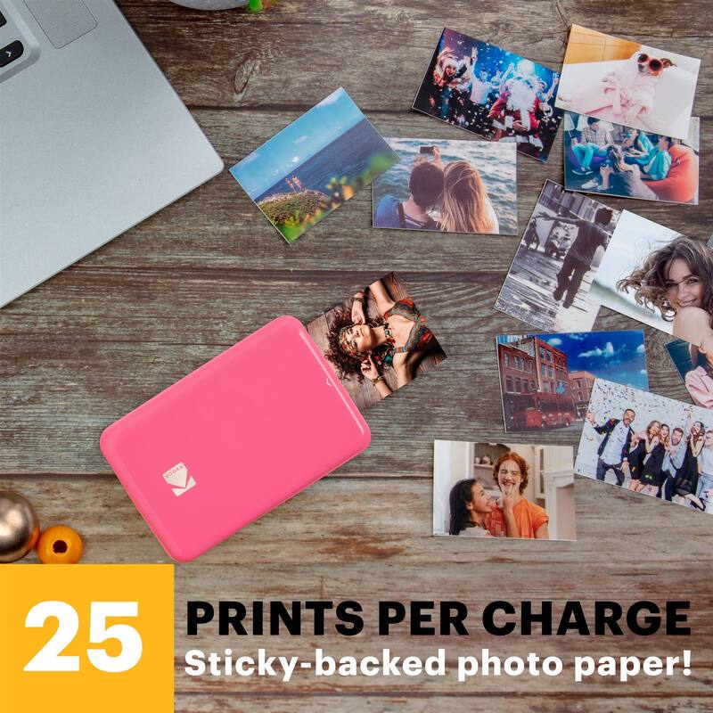 Kodak Step Mobile Instant Photo Printer 2x3", Compatible with iOS, Android & Bluetooth