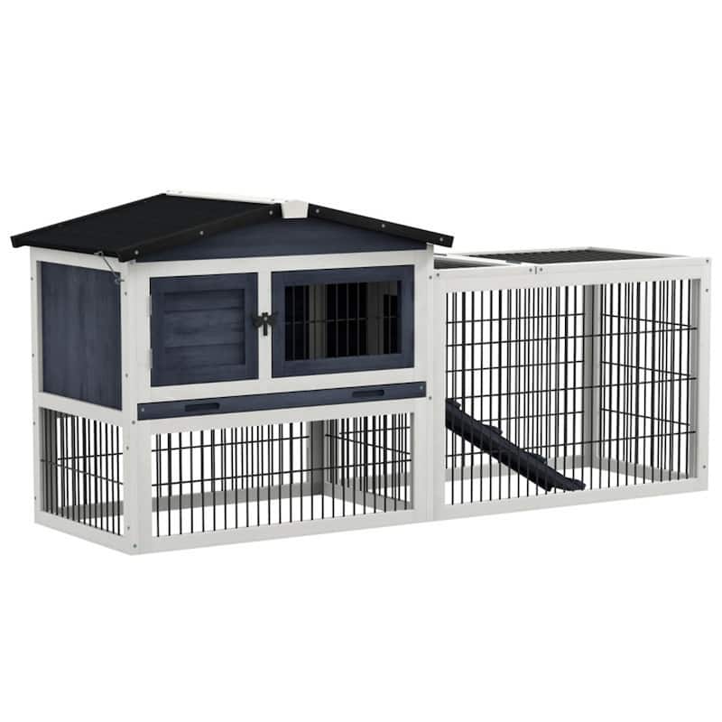 Outdoor Rabbit Hutch Essentials: Building a Safe Haven for Your Pet - 59.1" L x 19.9" W x 26.8" H