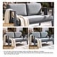 preview thumbnail 63 of 195, Outdoor Teak Solid Wood Patio Furniture Set Loveseat Armchair Table Collection