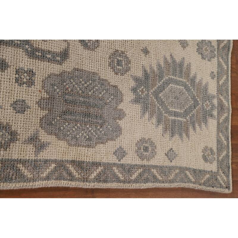 Geometric Moroccan Oriental Area Rug Hand-Knotted Wool Carpet - 5'3"x 7'11"