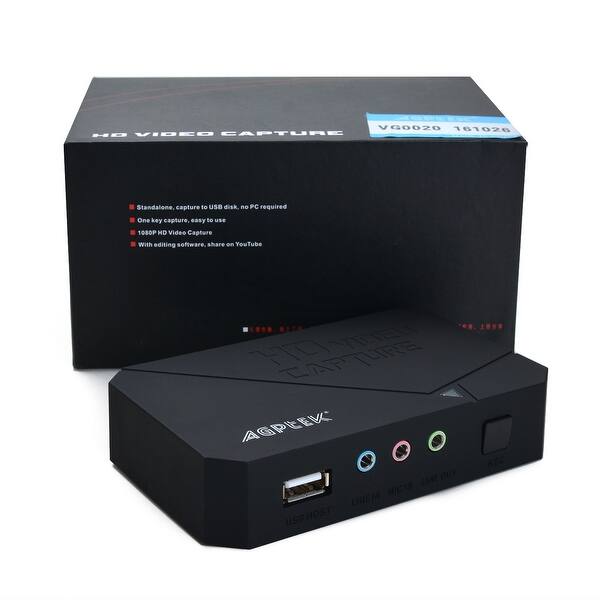 Shop Agptek Hd Game Capture Hd Video Capture 1080p Hdmi Ypbpr Recorder Xbox 360 One Ps3 Ps4 Overstock