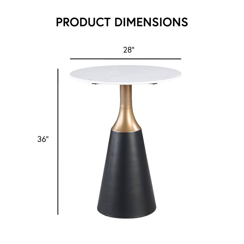 Furniture of America Darcy Modern Black Wood Round Counter Height Dining Table