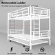preview thumbnail 38 of 71, Twin over Twin Elegance Clean-Lined Bunk Bed, Heavy Duty Metal Structure Bunk Bed Frame Steel Slat Support(No Box Spring Needed)