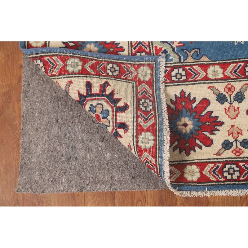 Blue Kazak Rug Hand-Knotted Oriental Wool Carpet - 8'3"x 11'6"