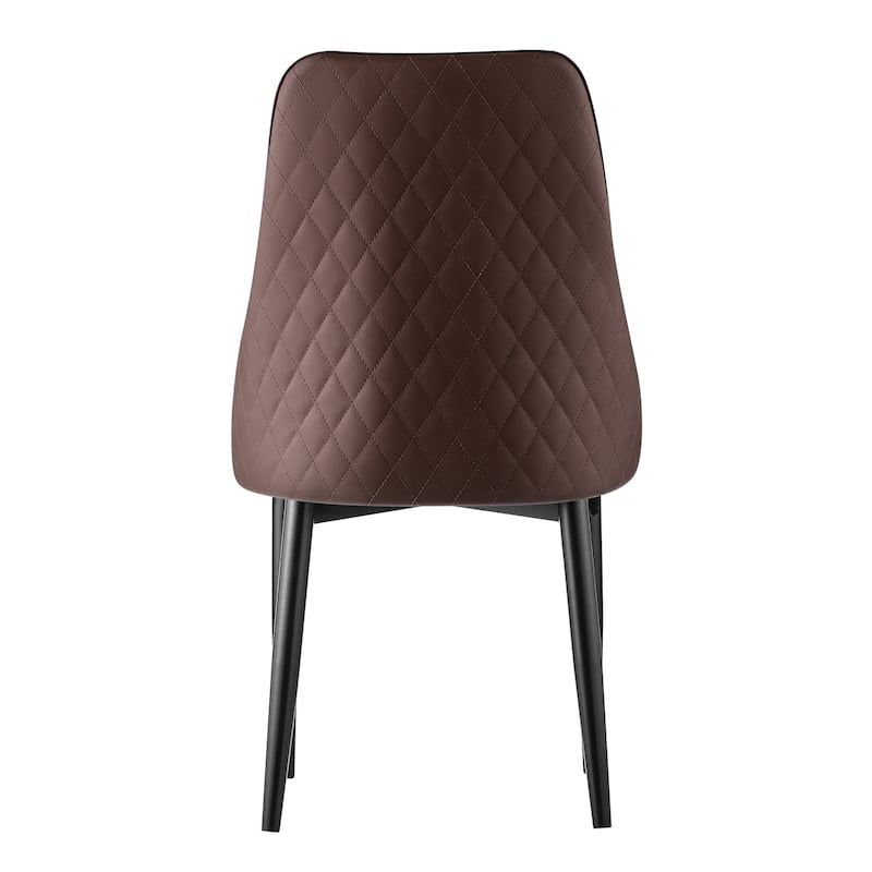 Faux Leather Upholstered Dining Chairs Set of 2 - 35.63"H x 17.72"W x 17.32"D