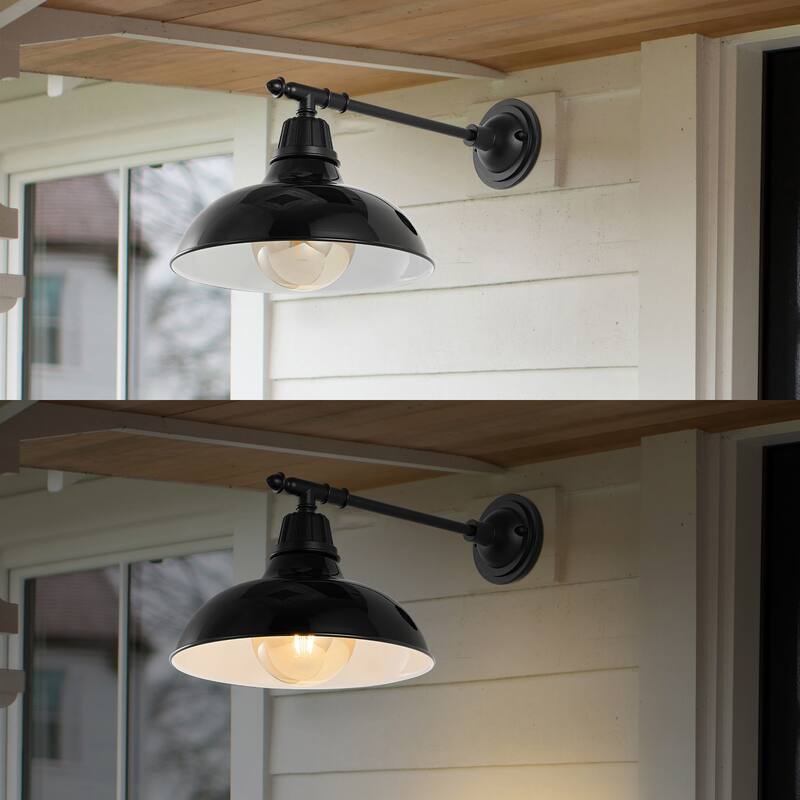 12.25" Indoor/Outdoor LED Arm Sconce, By JONATHAN Y - 12.25