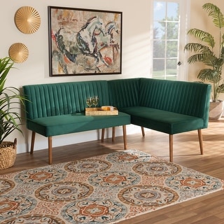 Alvis Mid Century Velvet Dining Nook Banquette Set 2PC On Sale Bed Bath Beyond 35992498