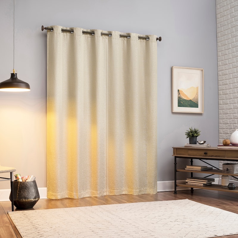Sun Zero Serenity 2-Piece Abstract Magnetic Closure Total Blackout Grommet Curtain Panel Pair