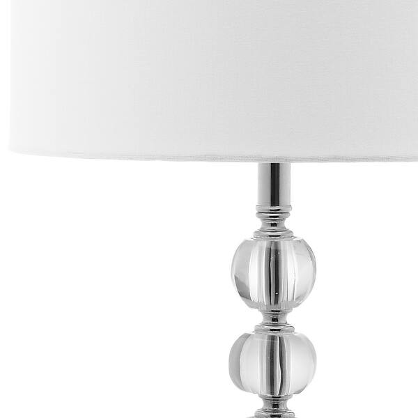 Safavieh Lighting 24 Inch Victoria White Shade Crystal Ball Table Lamp Set Of 2 12 X12 X25 On Sale Overstock 537