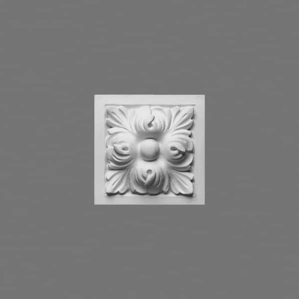High Density Polyurethane Corner Block Primed White D200 3-3//4 W x 3-3//4 H Orac Decor