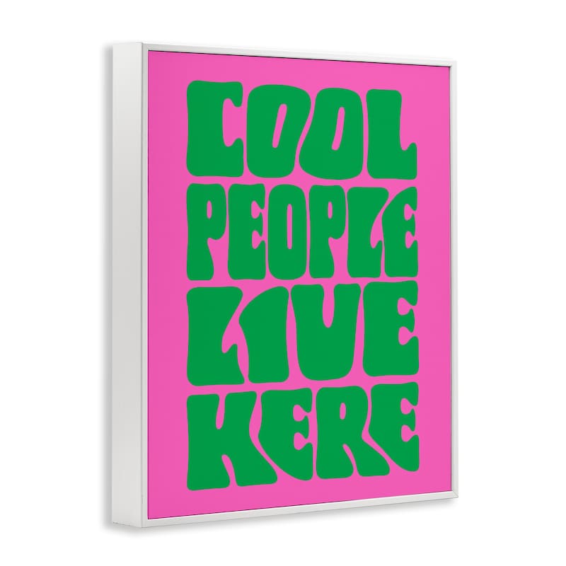 Stupell Cool People Live Here Framed Giclee Art Design By House of Lulu