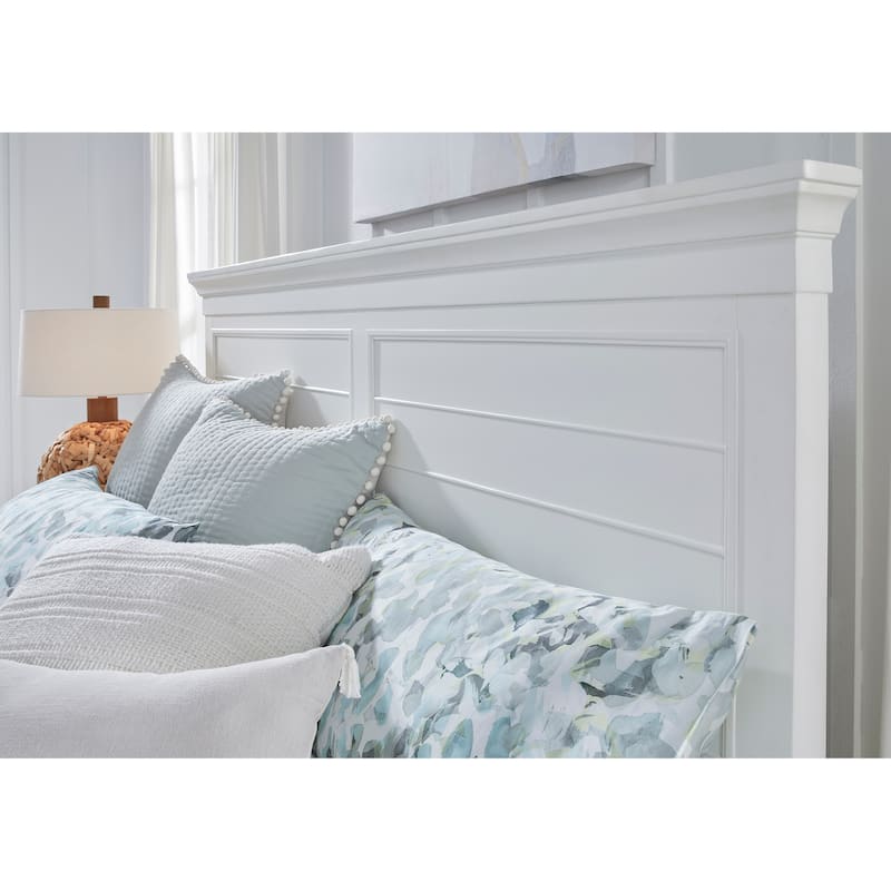 Magnussen Home Charleston White Dove Panel Storage Bed