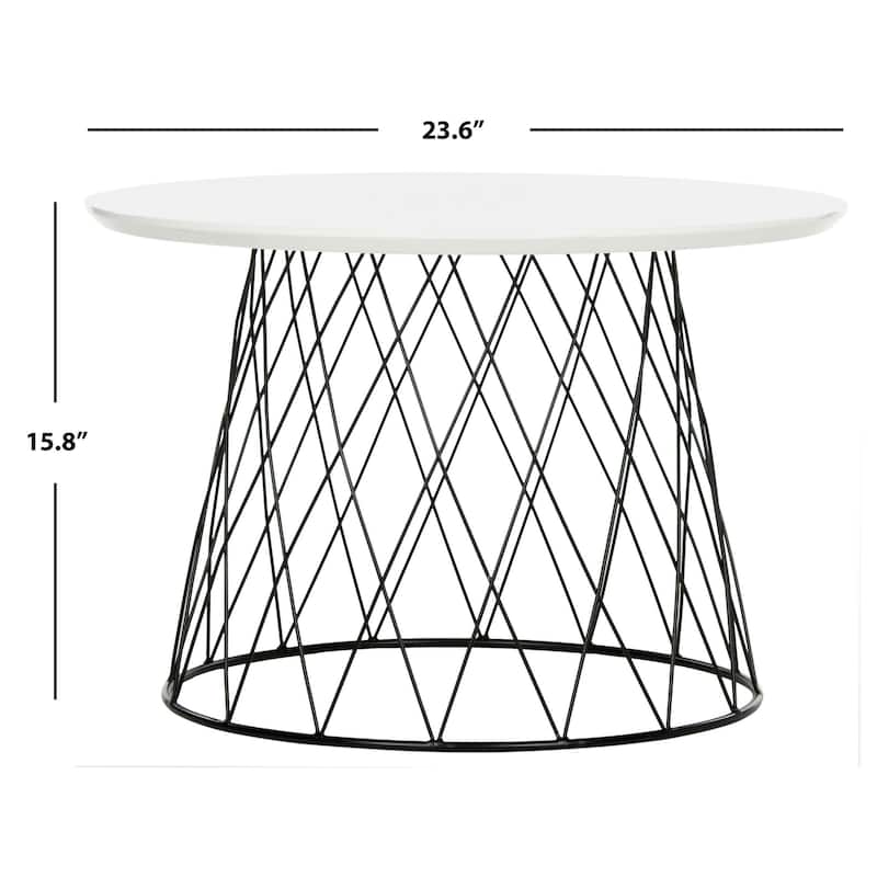 SAFAVIEH Sherrie Black End Table - 23.6" x 23.6" x 15.8" - 24Wx24Dx16H