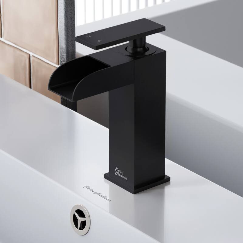 Swiss Madison SM-BF50 Concorde 1.2 GPM Single Hole Bathroom Faucet - Matte Black