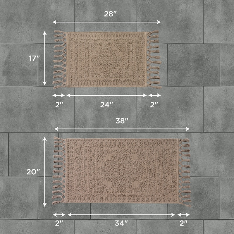French Connection Nellore Fringe Cotton Bath Rug