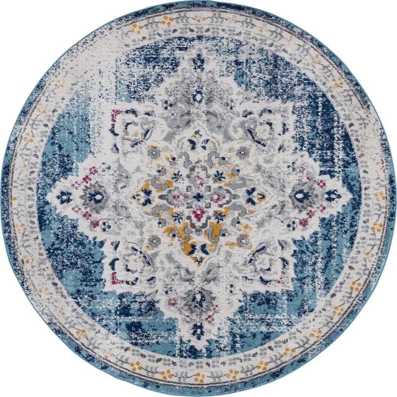 Gematria French Country Medallion Indoor Area Rug