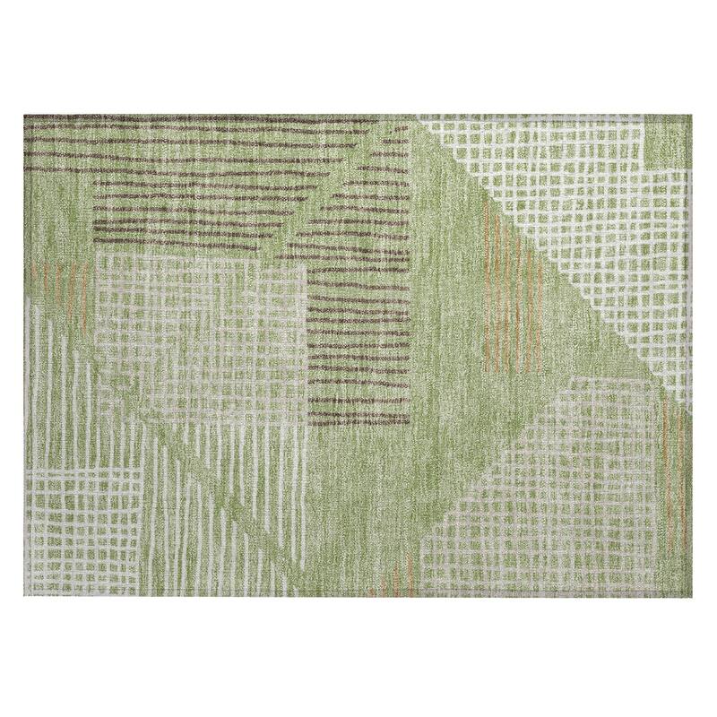 Machine Washable Indoor/ Outdoor Casual Contemporary Chantille Rug