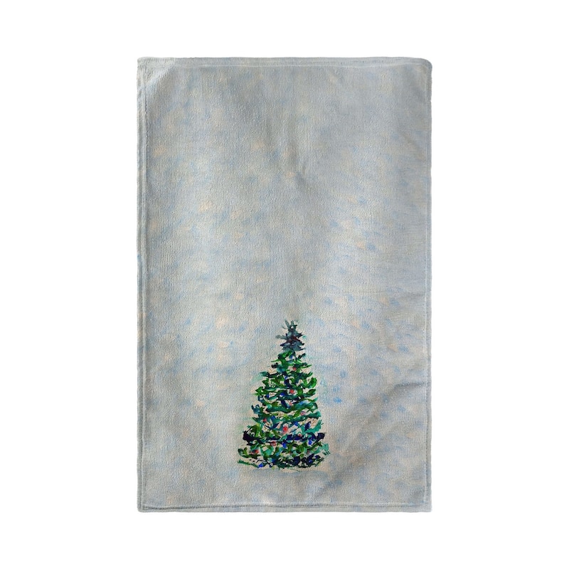 Blue Lights Christmas Tree Kitchen Towel - 16x25