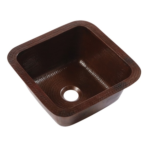 Pollock Undermount Solid Copper 12 in. Single Bowl Kitchen Sink in Aged Copper Pollock Undermount Solid Copper 12 in. Single Bowl Kitchen Sink in Aged Copper