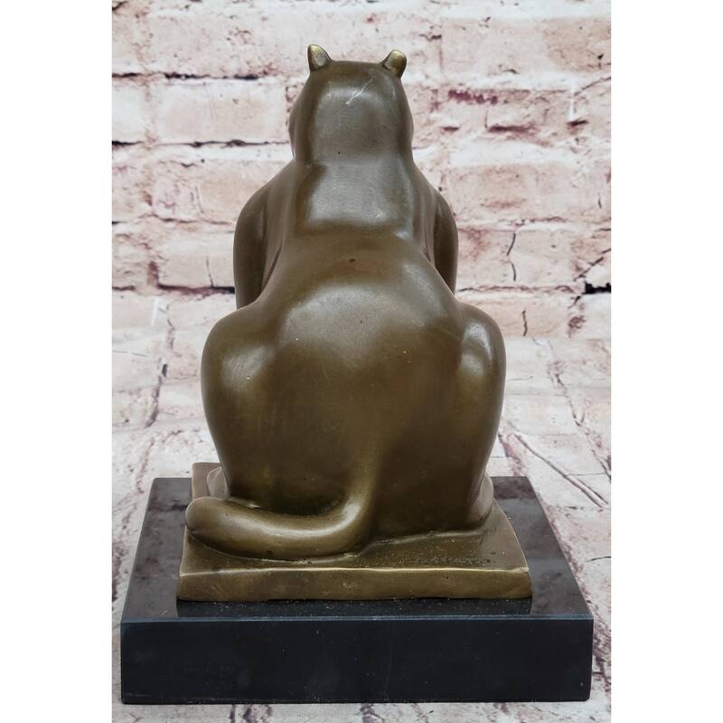 Fat Cat Gato Bronze Statue Sculpture Modern Art Figure After Fernando Botero