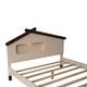 preview thumbnail 50 of 48, Wood Bed Frame w/ House-Shaped Headboard & Motion Activated Night Lights for Kids