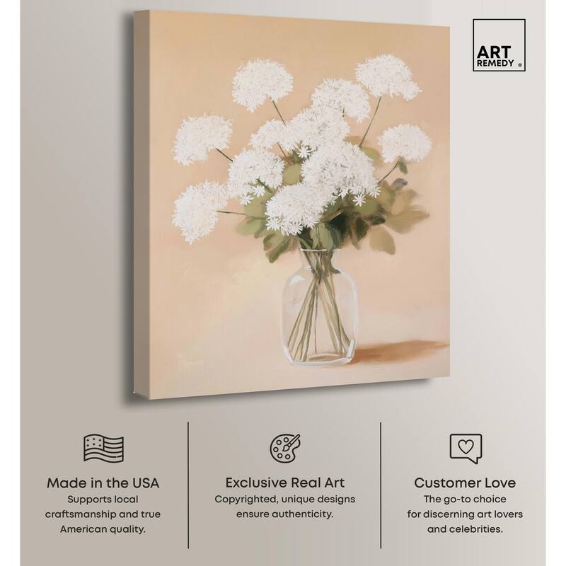 Lace in a Vase I Canvas by Art Remedy, Gallery Wrapped