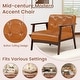 preview thumbnail 15 of 16, Costway Accent Chair with Armrest & Rubber Wood Frame Button Tufted - See Details