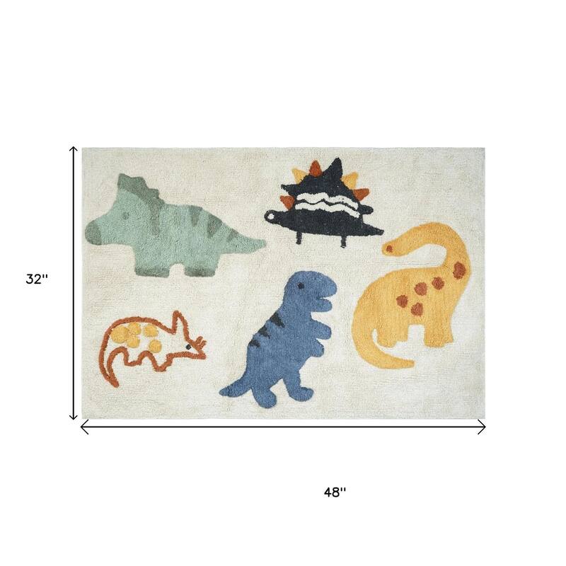 HomeRoots Juvenile/Youth Transitional Rectangle Area Rug - 48.00 in. x 32.00 in. x 0.30 in.