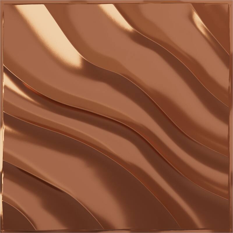 19 5/8"W x 19 5/8"H Modern Wave EnduraWall Decorative 3D Wall Panel