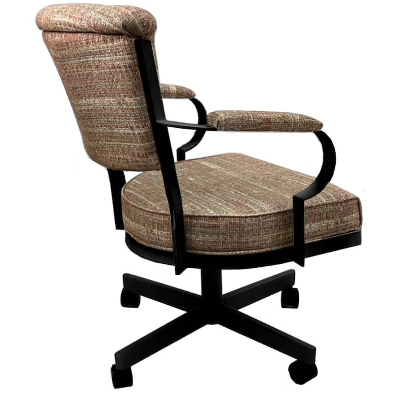 Miami Swivel Metal Caster Chair on Reading Base - 18" High Seat