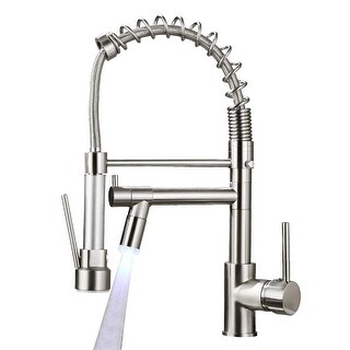 Commercial Single Handle Kitchen Faucet with Pull-Down Sprayer