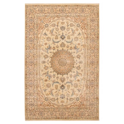 ECARPETGALLERY Hand-knotted Jamshidpour Cream Wool Rug - 6' 7" x 10' 2"