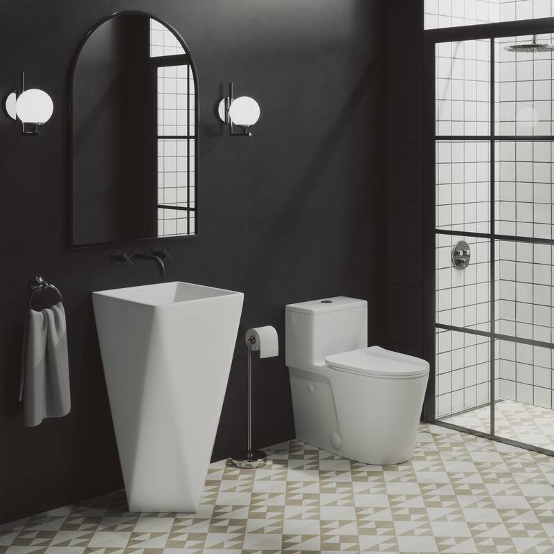 Arles One-Piece Elongated Toilet Vortex Dual-Flush 1.1/1.6 gpf