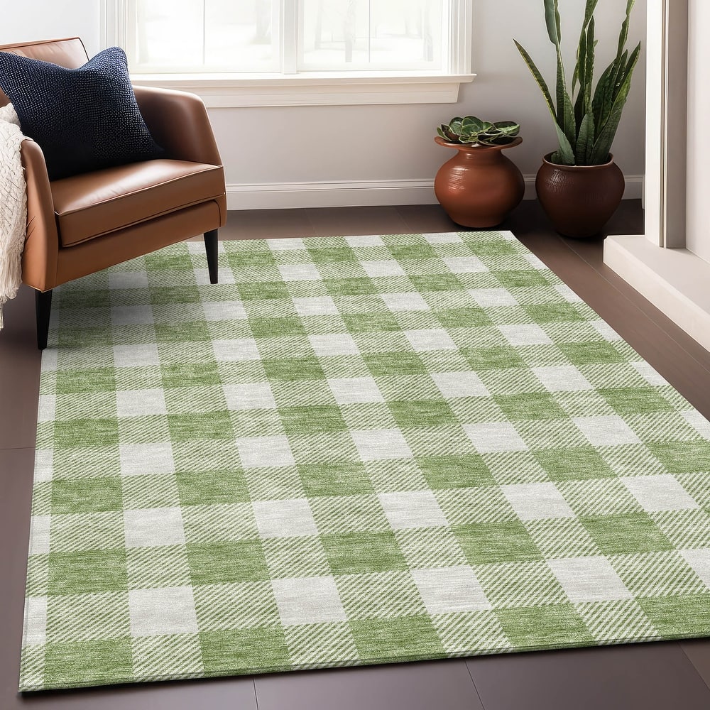 Premium Washable Super Soft Plaid Mayfield Rug