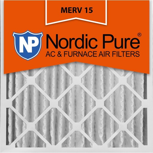 Nordic Pure 20x20x4 Pleated MERV 15 AC Furnace Air Filters Qty 2