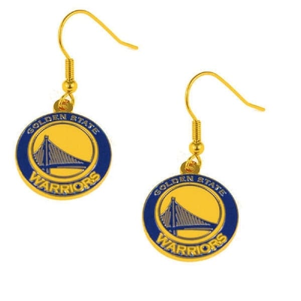 Golden State Warriors Dangle Logo Earring Set Nba Charm Gift