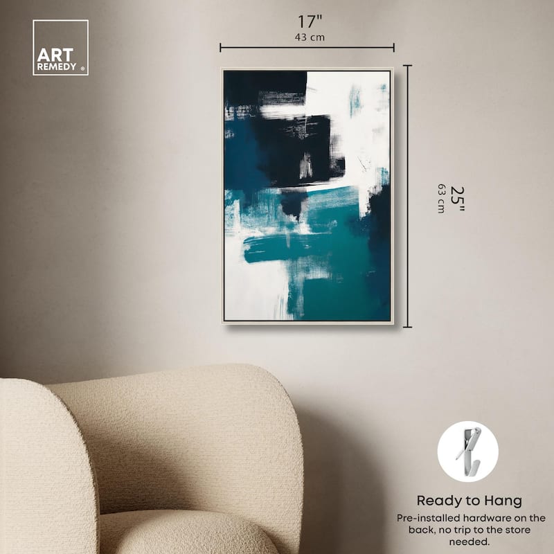 Weight of Teal II Canvas by Art Remedy