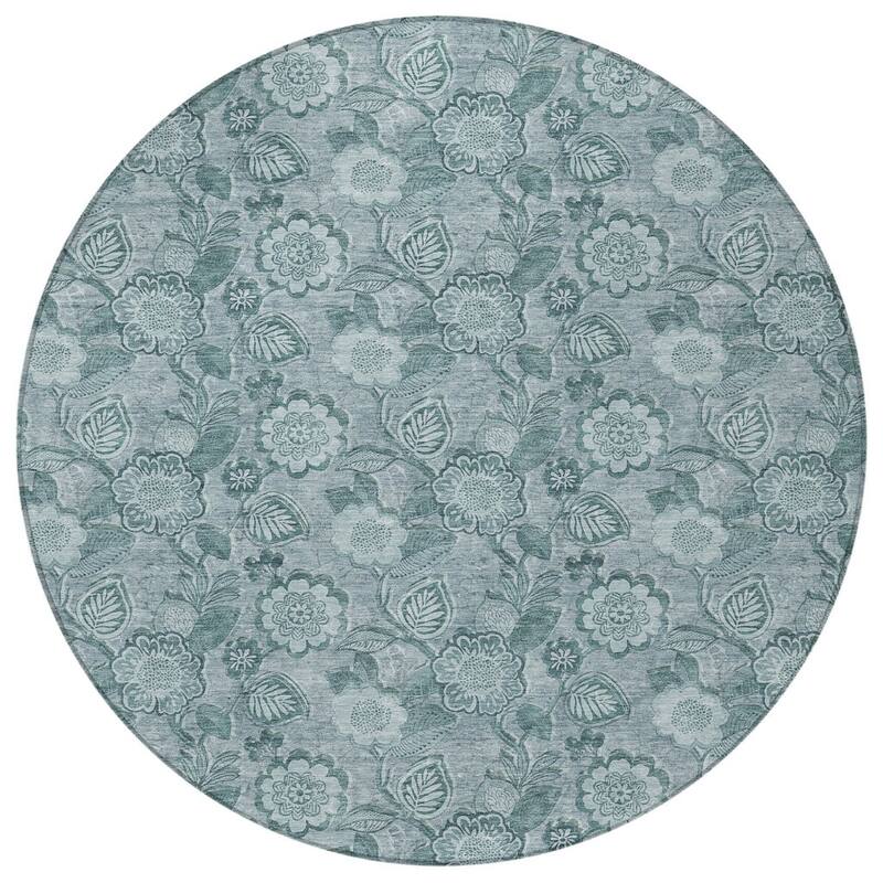 HomeRoots Floral Transitional Rectangle Outdoor Rug
