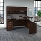 preview thumbnail 4 of 11, Series C 72W Sit to Stand L Shaped Desk Office Suite in Hansen Cherry Mocha Cherry