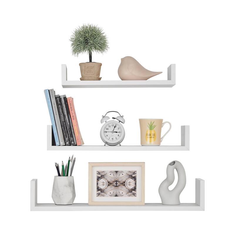 Danya B. Aalto U-Shaped Floating Wall Shelves - Set of 3
