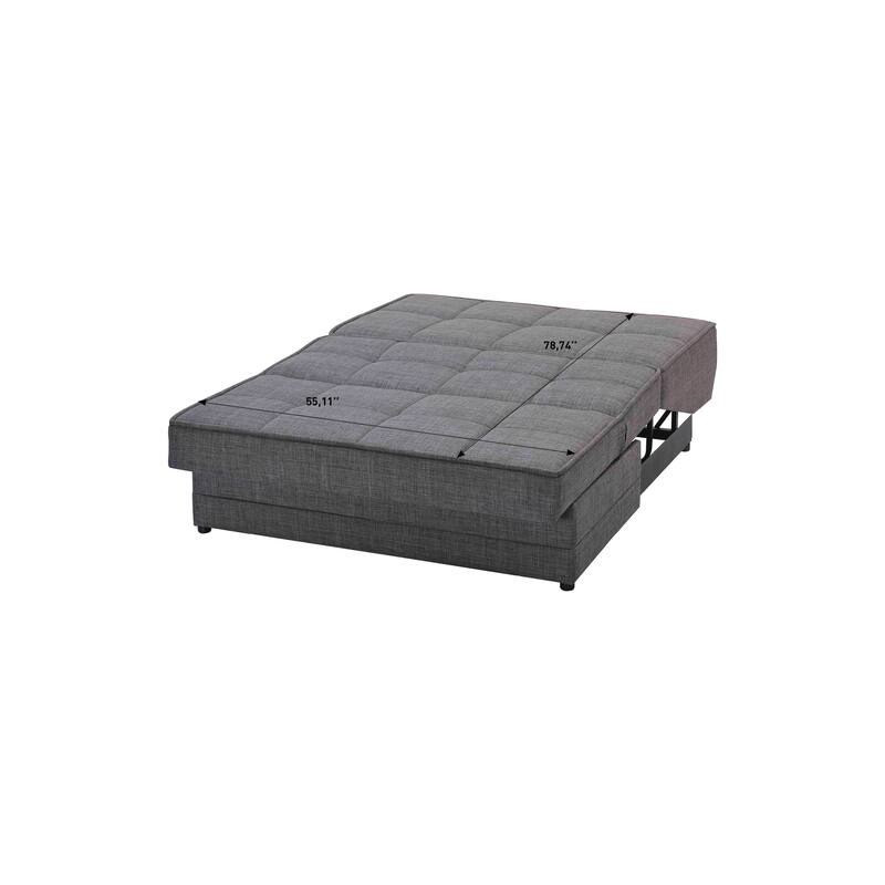 Collection Upholstered Convertible Loveseat With Storage