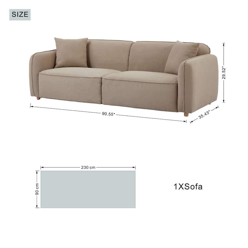 Modern 3 Seater Deep Seat Sofa for Living Room