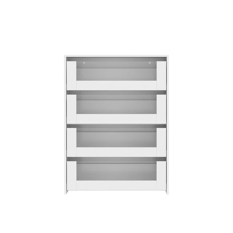 Glass-Drawer Buffet Island White Storage Unit for Any Room Closet - 47.2"x23.6"