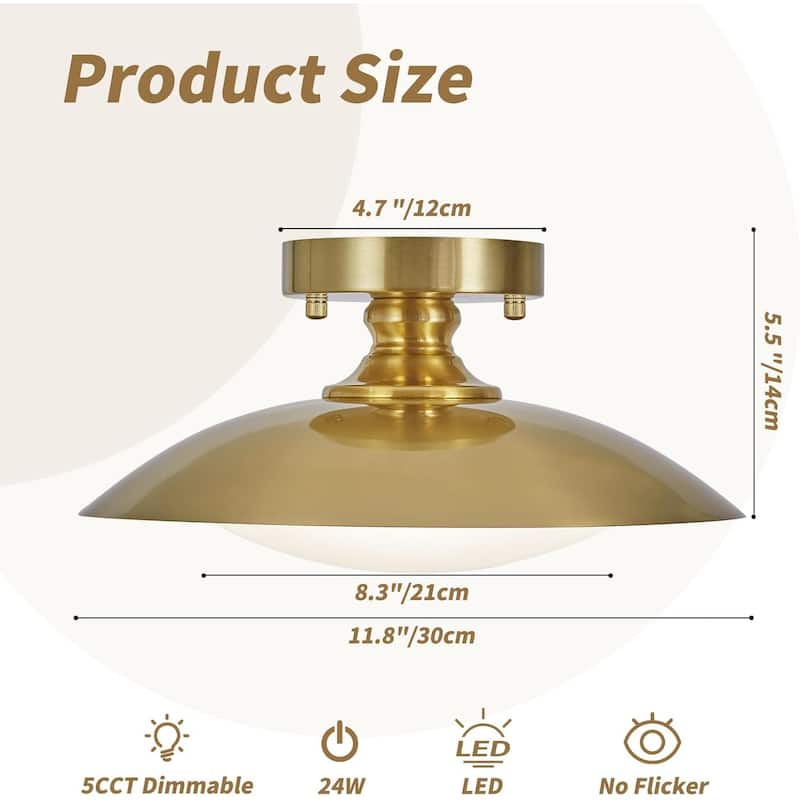 Led ceiling light brass hallway light metal, acrylic kitchen light