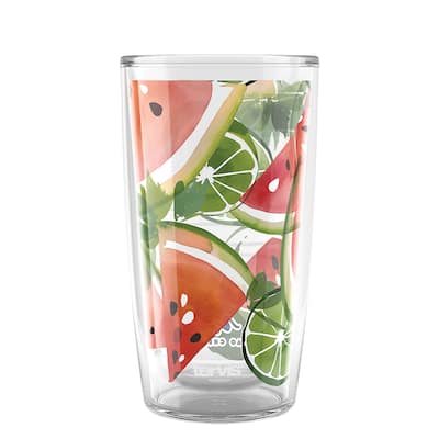 Tervis Yao Cheng Chilled Fruit Watermelon Lime Made in USA Double Walled Insulated Travel Tumbler, Watermelon Lime - 16oz